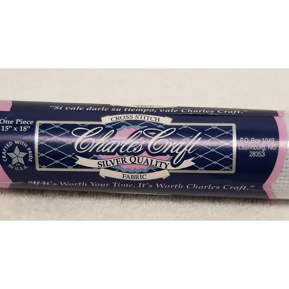 LIGHT BLUE Charles Craft Silver Quality Cross Stitch 14 Count 15" x 18" item325 - Picture 9 of 13